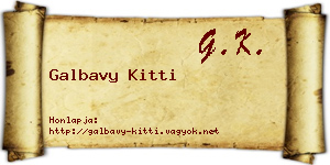 Galbavy Kitti névjegykártya